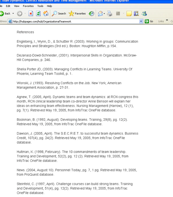 references page