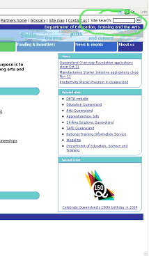 government site search example