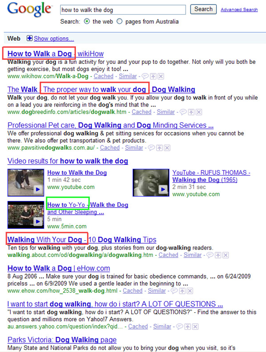 Google search screen