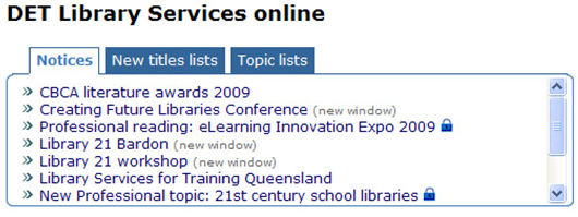 DET library services online