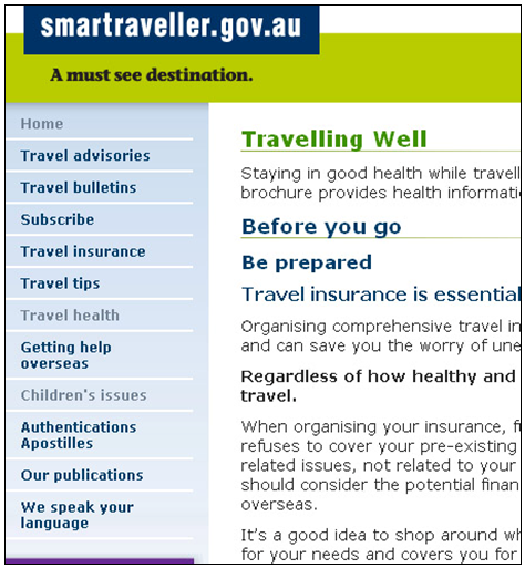 smarttraveller screen