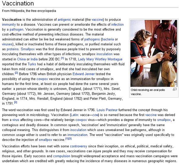 wikipedia vaccination screen